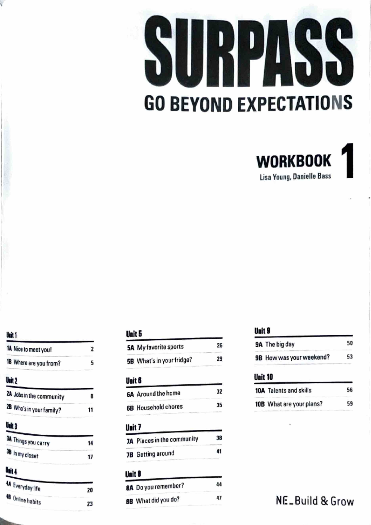 Surpass 1 Workbook: Enhancing Vocabulary and Everyday Conversations ...