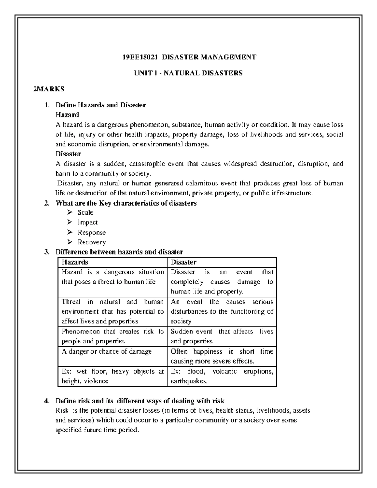 UNIT 34 1M - UNIT 3 4 ONE MARKS Which of the following agencies are the ...