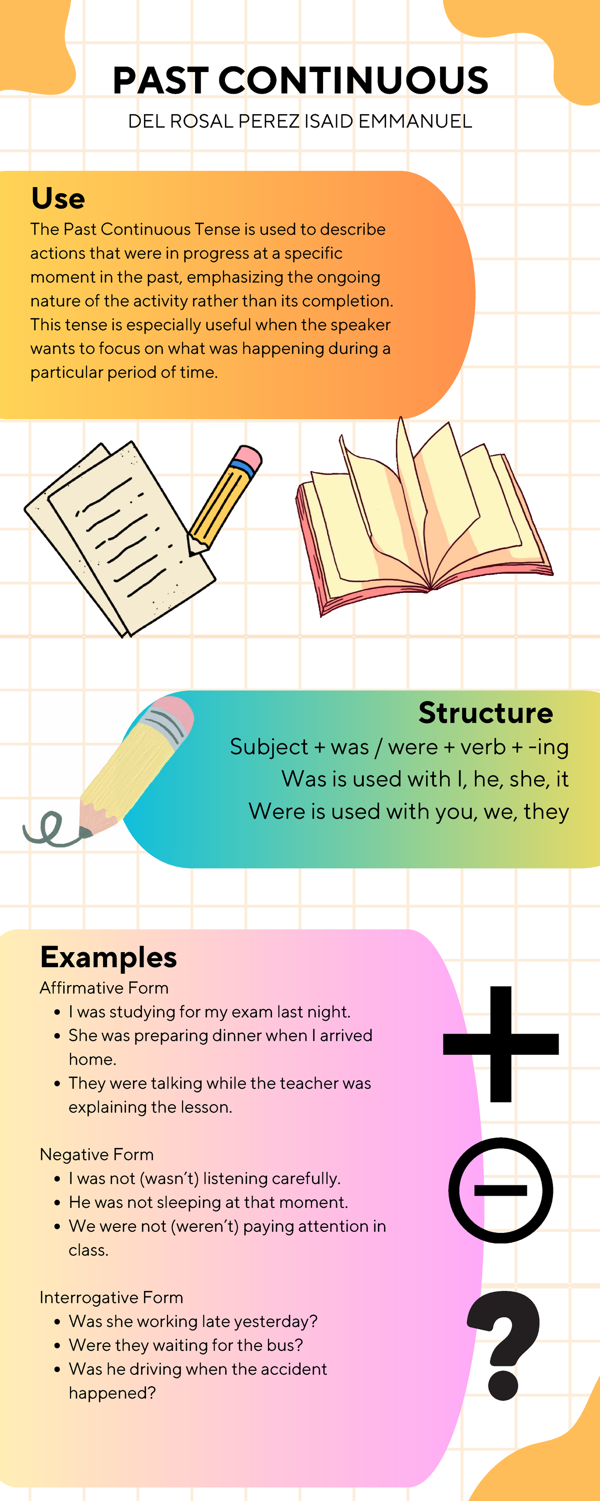 Past Continuous Tense: Use, Structure & Examples - Studocu