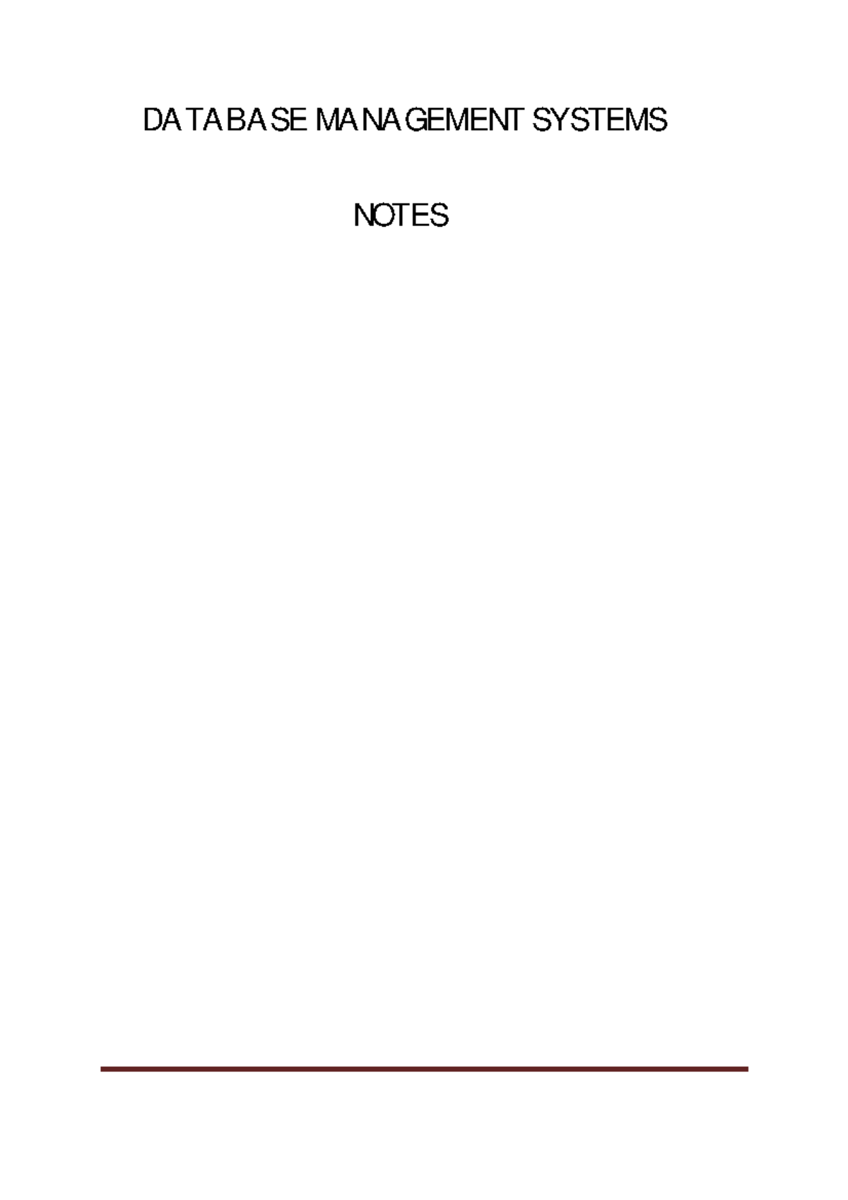 Database Management Systems Final Exam Notes (DBMS 101) - Studocu