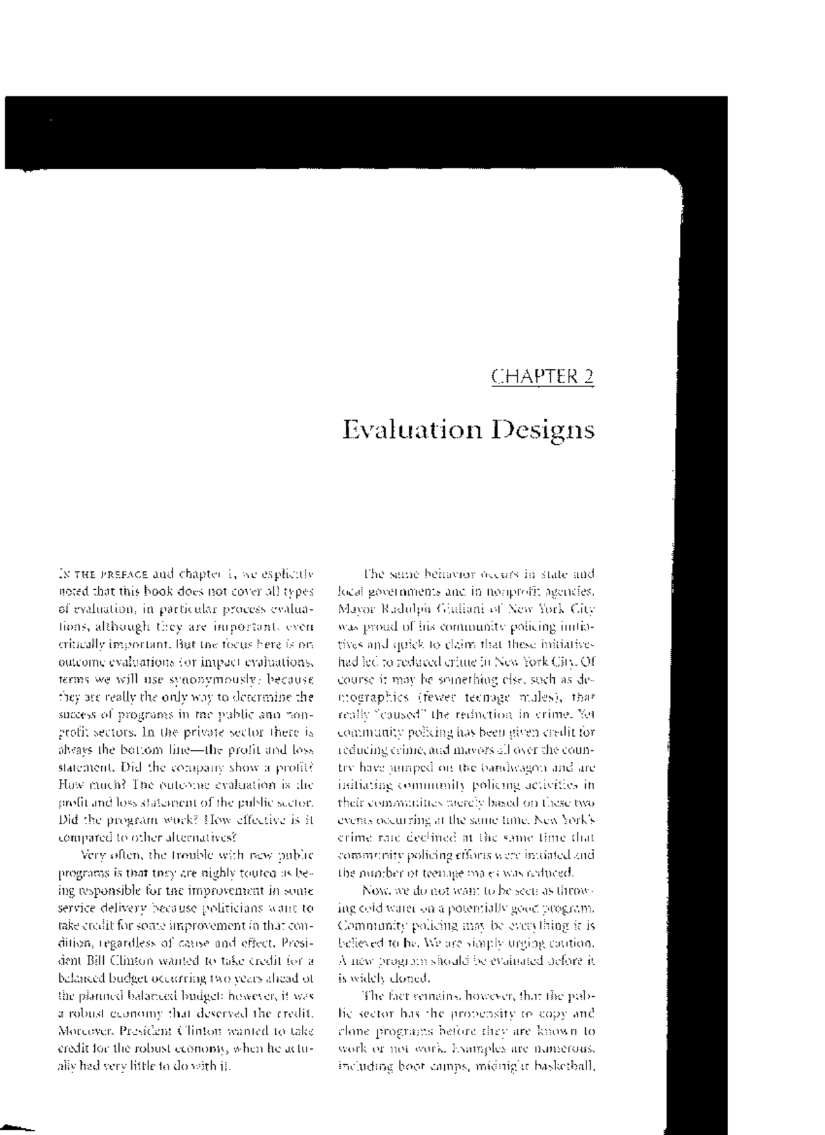 CHAPTER 2: Evaluability Assessment and Outcome Evaluation Methodologies ...