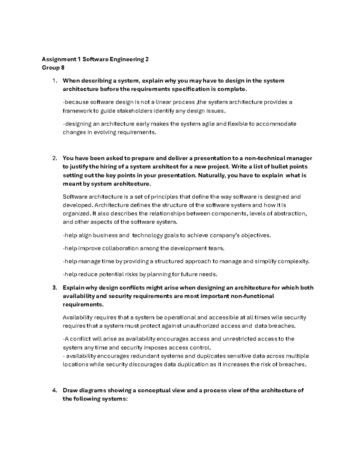 Assignment 1 Software Engineering 2 - Assignment 1 Software Engineering ...