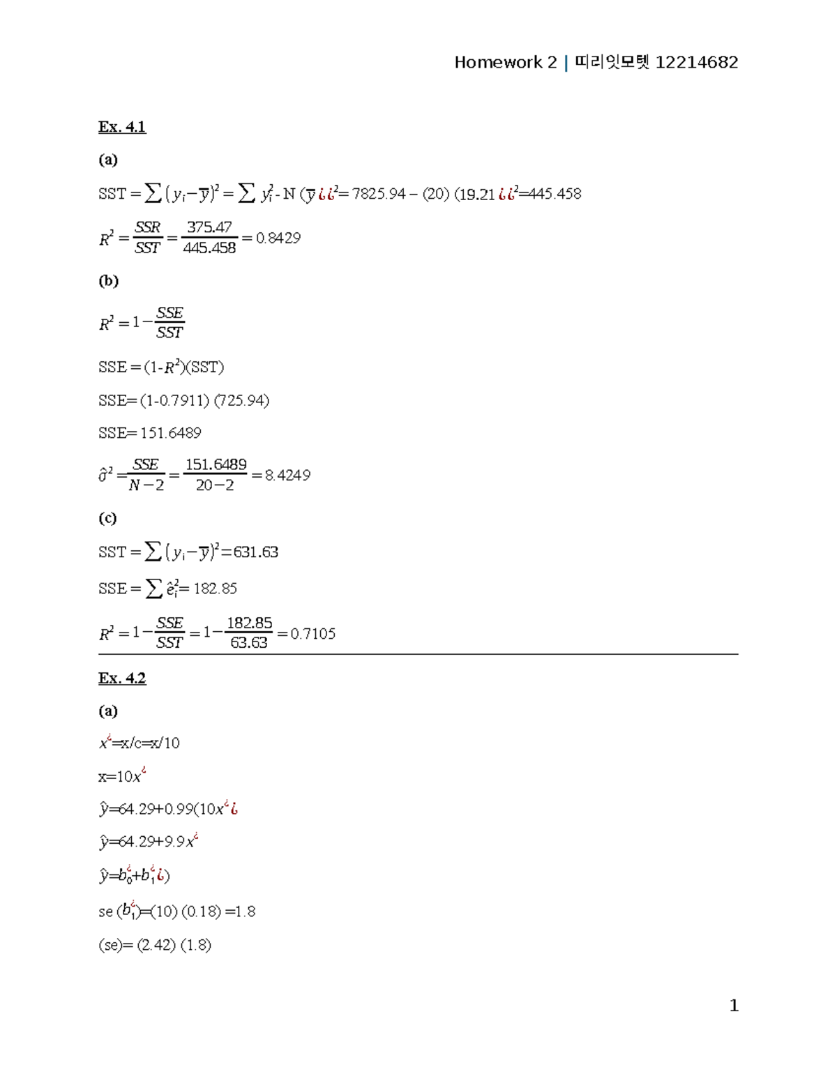 Homework 2: Econometrics Analysis and Exercises - Studocu