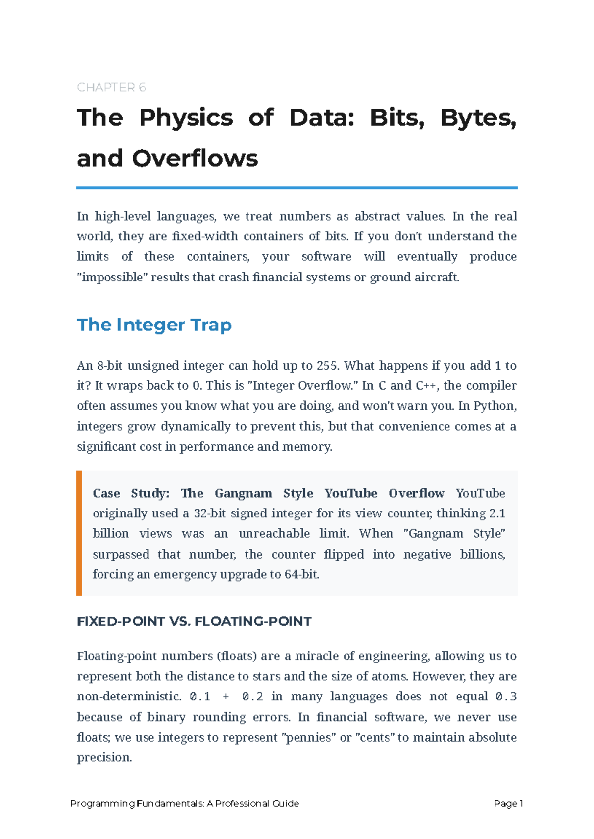 CHAPTER 6: The Physics of Data - Bits, Integers, and Overflows - Studocu