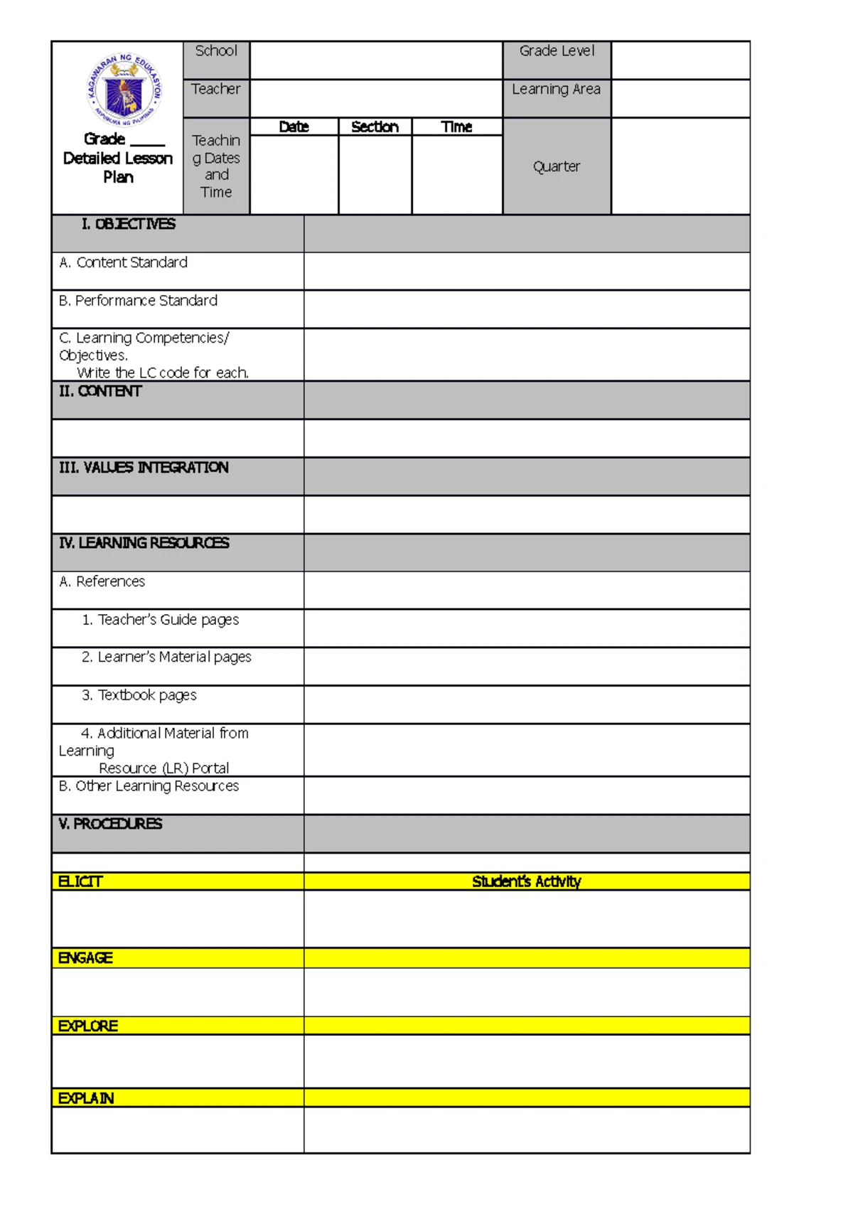English 10 Detailed Lesson Plan on Cases of Pronouns - 4As Format - Studocu