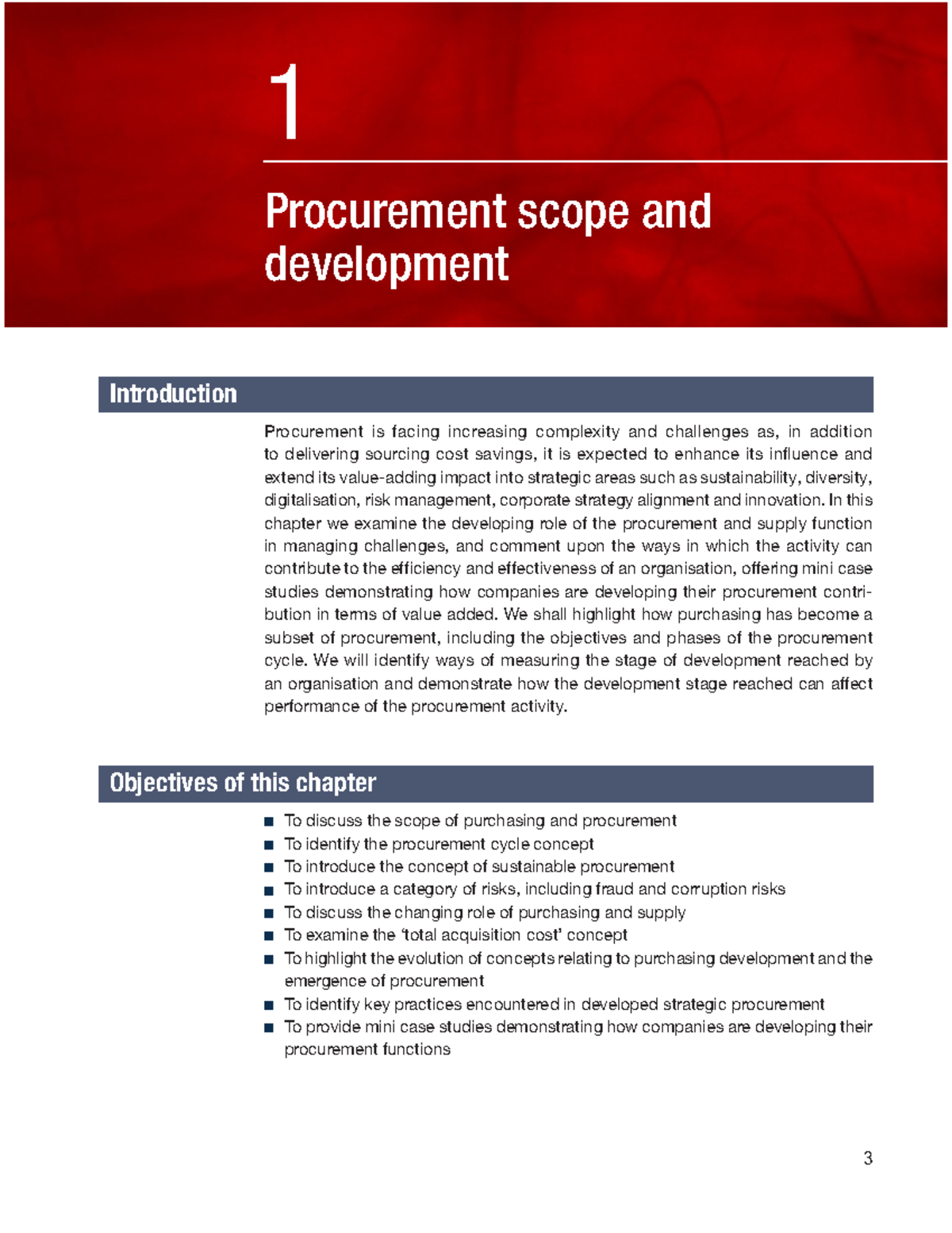 Chapter 1: Procurement Scope and Development Insights (PRO 101) - Studocu