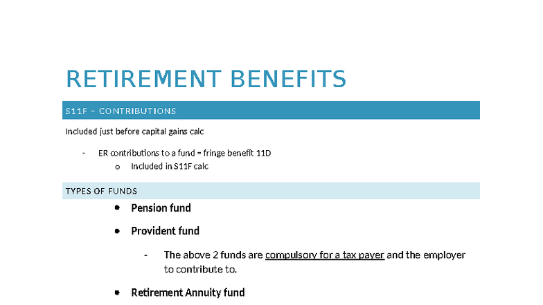 Retirement Benefits S11F Contributions: Key Insights and Calculations ...