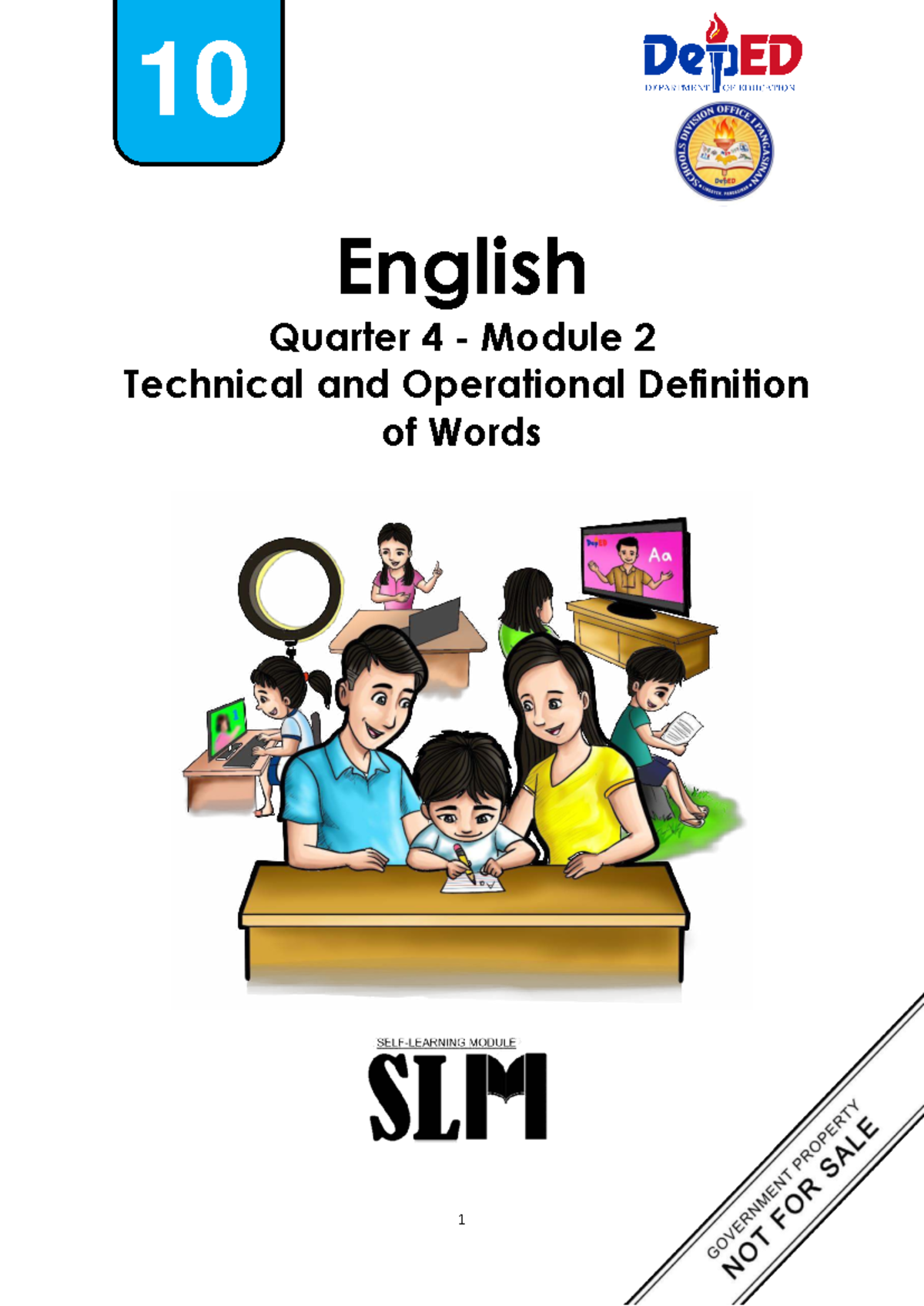 ENG10 Q4 - Module 2: Technical & Operational Definitions of Words - Studocu