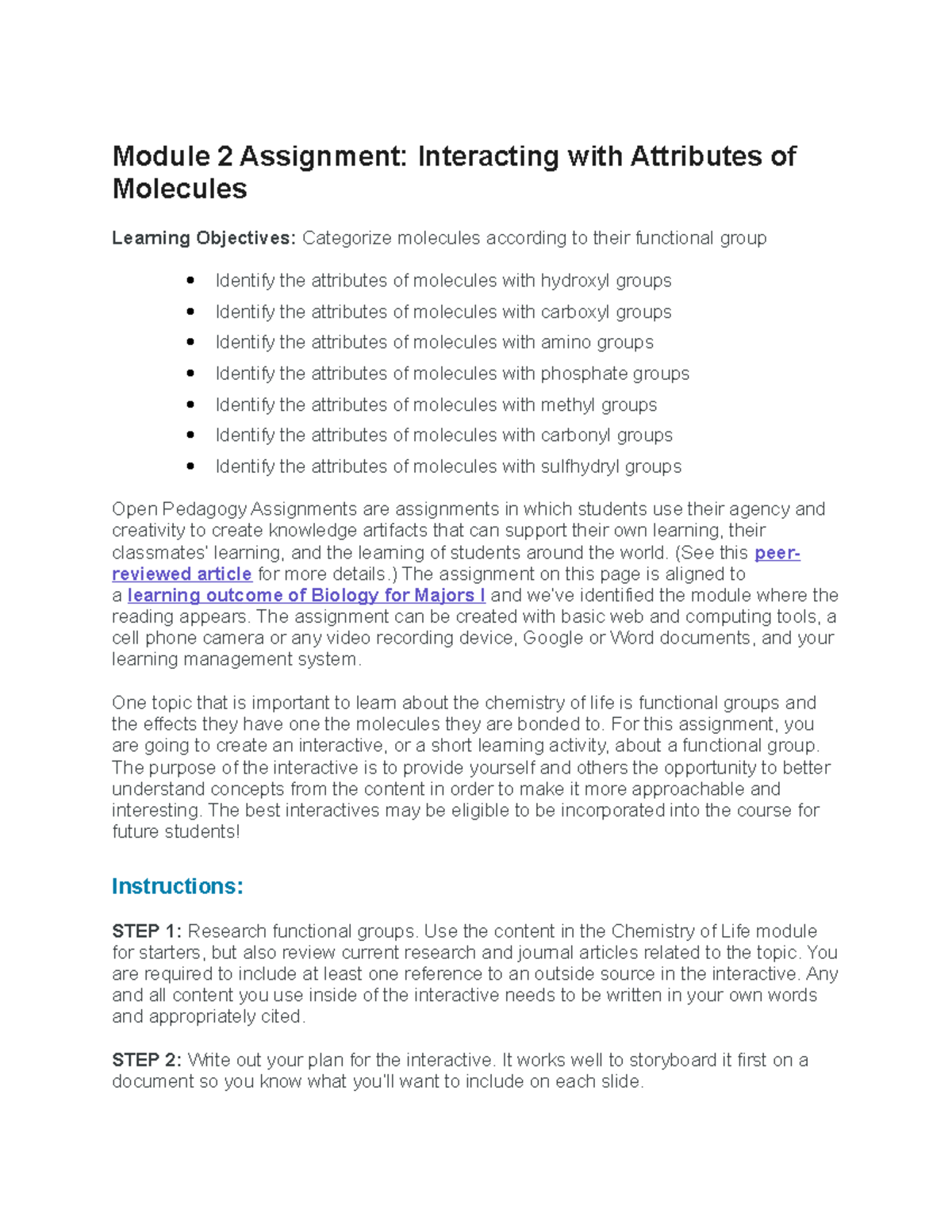 Module 2 Assignment - Lab: Interacting with Molecule Attributes - Studocu