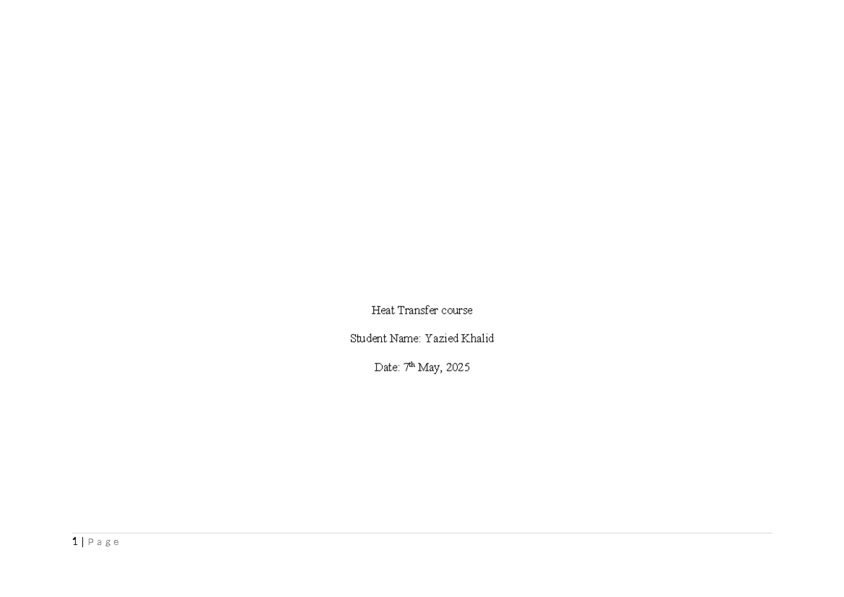 Heat Transfer Course - Assignment on Insulation Materials Analysis ...