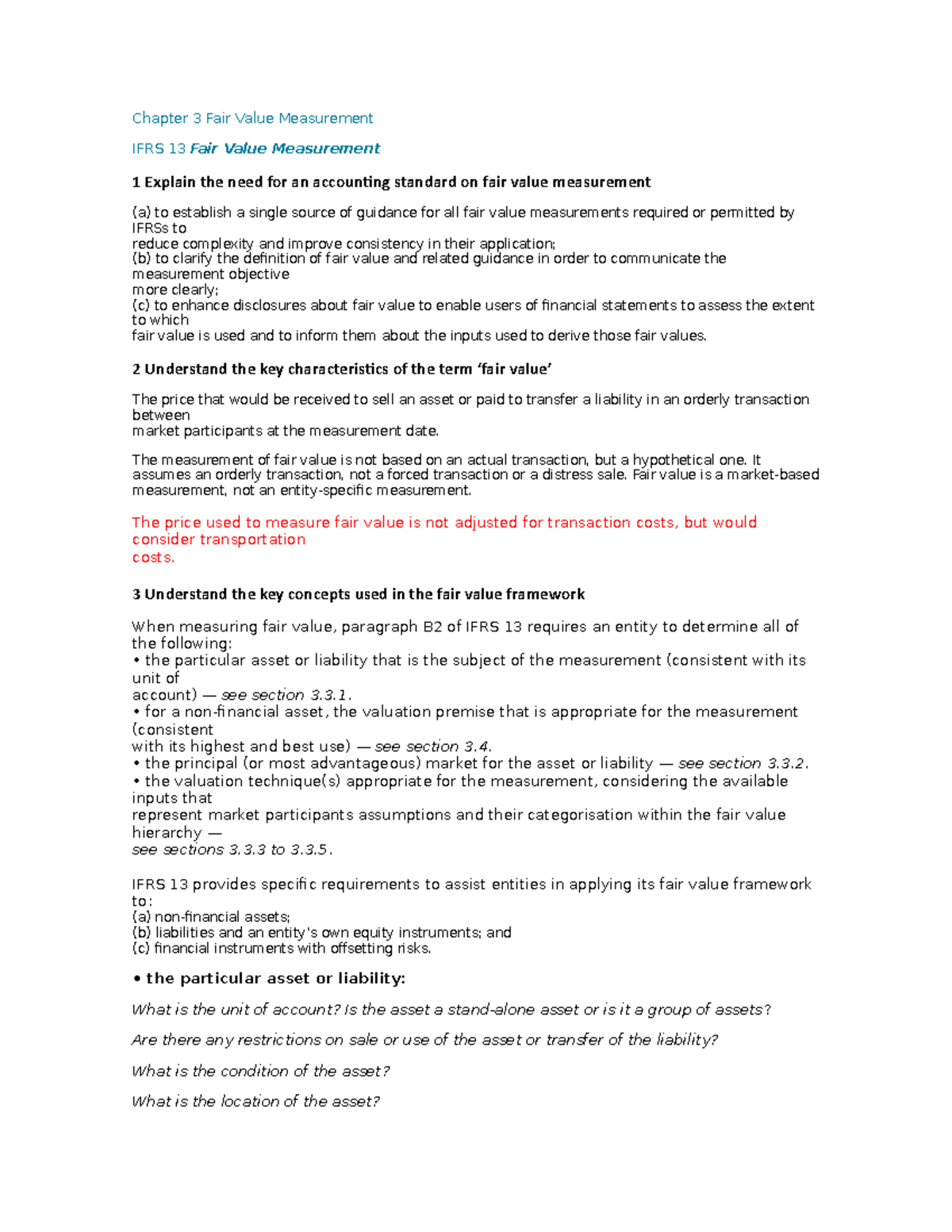 Chapter 3: Understanding IFRS 13 Fair Value Measurement & Its Framework ...