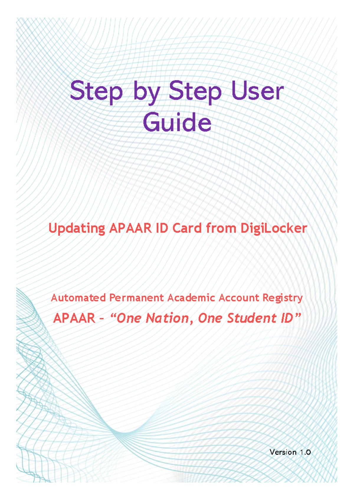 Step by Step Guide Apaar ID Updation 1 - Step by Step User Guide ...
