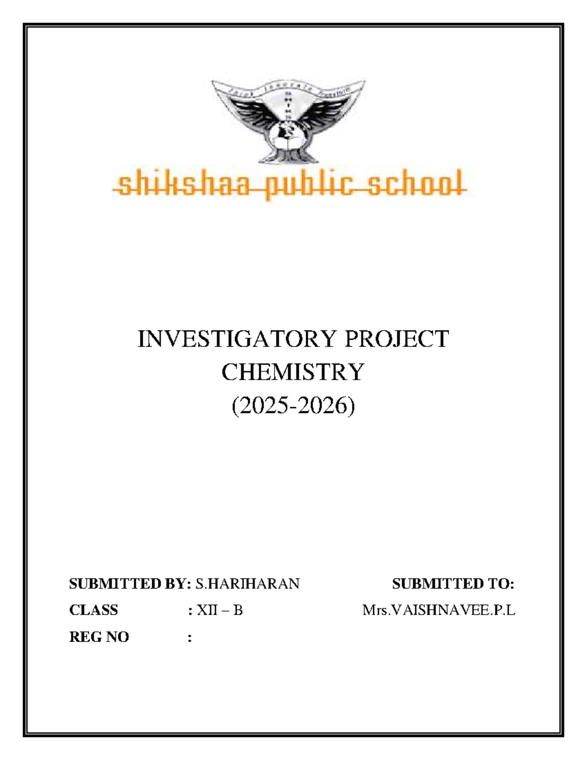 Class 12 Chemistry Final Project: Investigating Common Food Adulterants ...