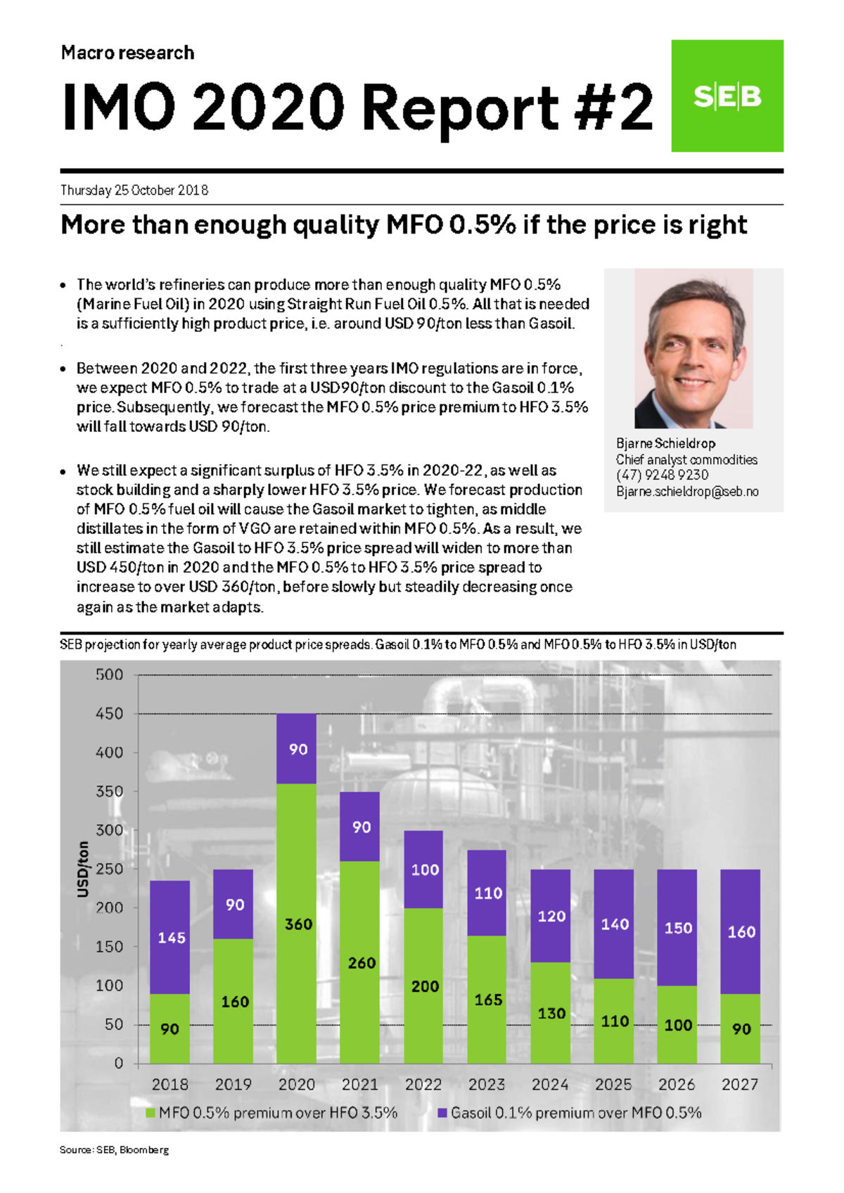 2018 SEB Macro Research: IMO 2020 MFO Supply & Pricing Analysis - Studocu