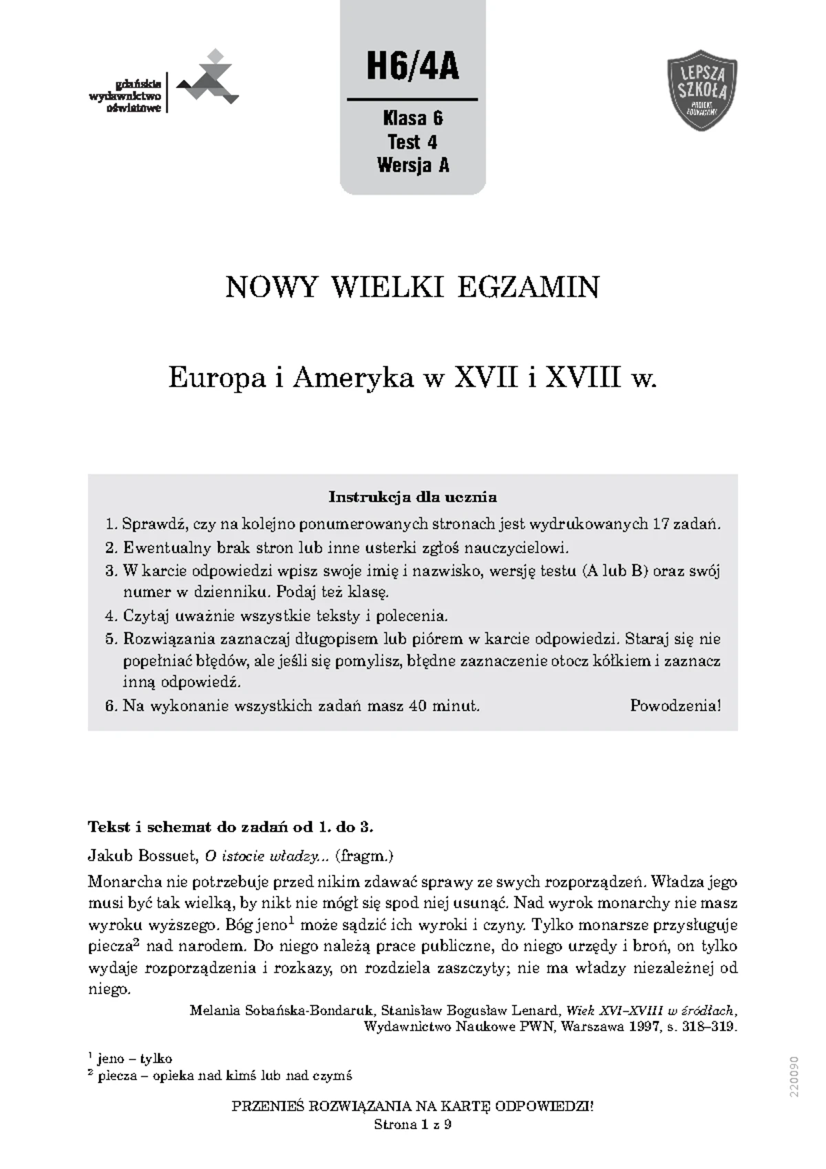 Historia Klasa 4 Gwo Małkowski Sprawdzian www.studocu.com