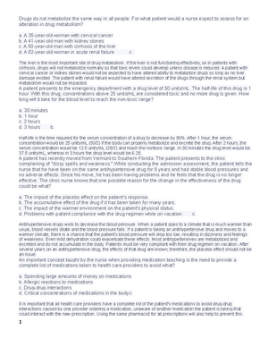 Pharmacology Med Chart - DRUG EXAMPLES USES MECHANISM SIDE EFFECTS ACE ...