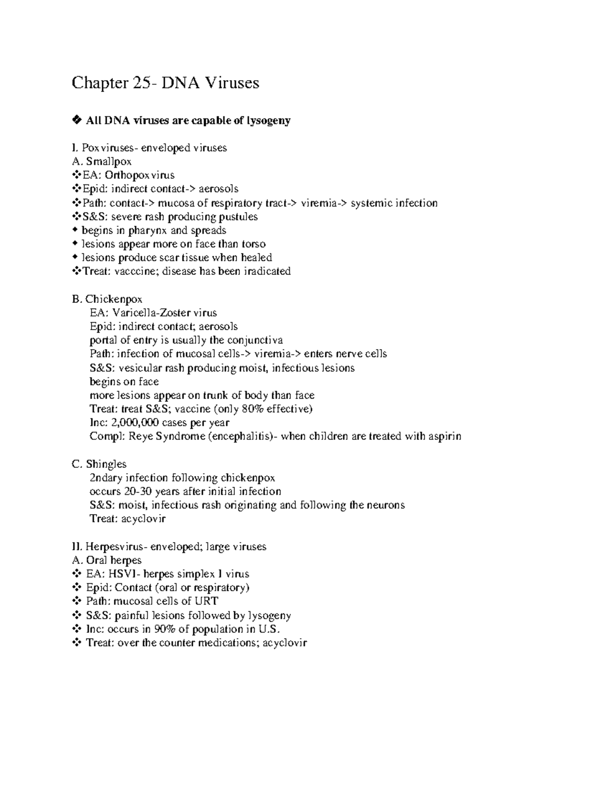 Chapter 24 Study Guide: DNA Viruses and Their Pathogenesis - Studocu