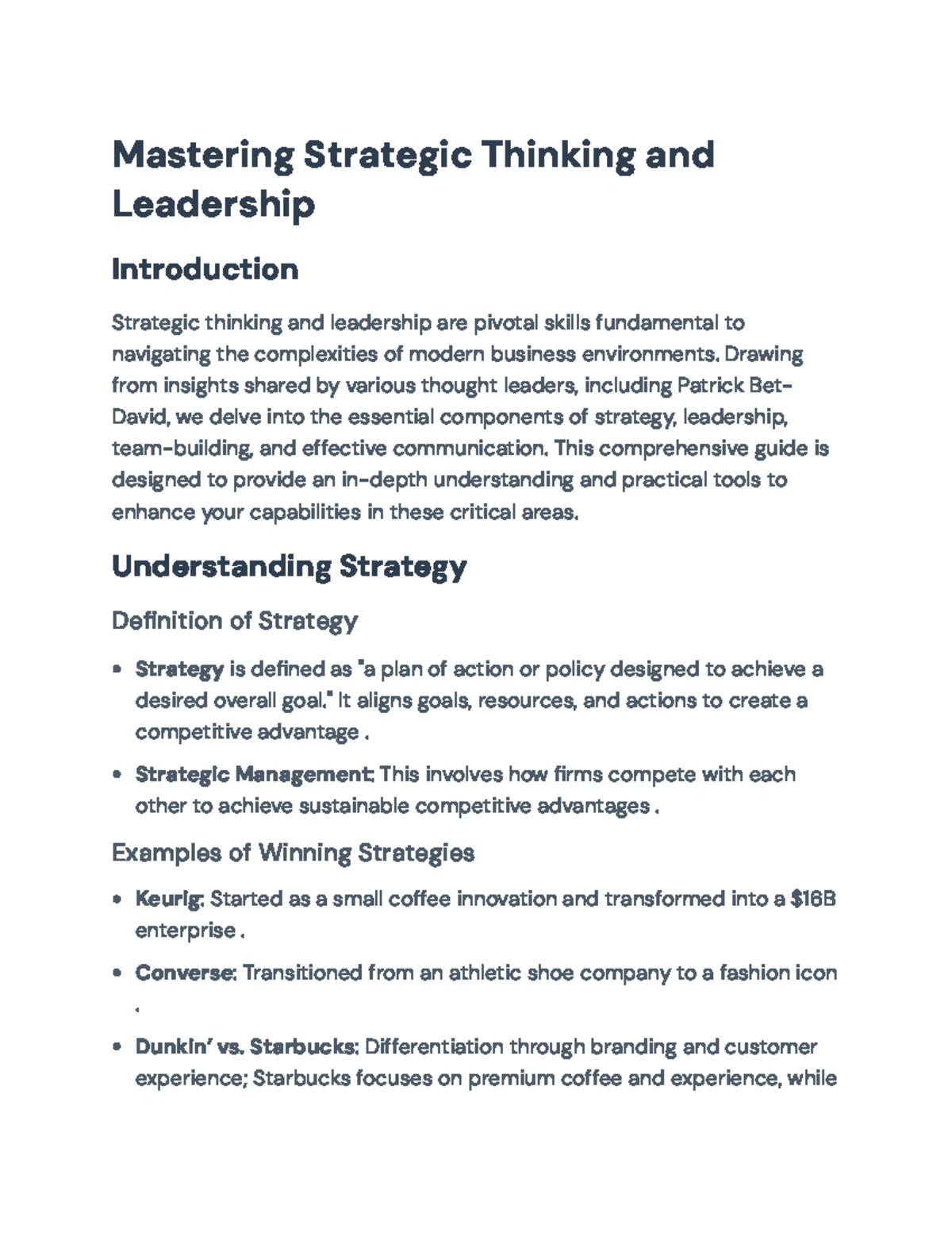 Mastering Strategic Thinking & Leadership Skills: A Comprehensive Guide ...