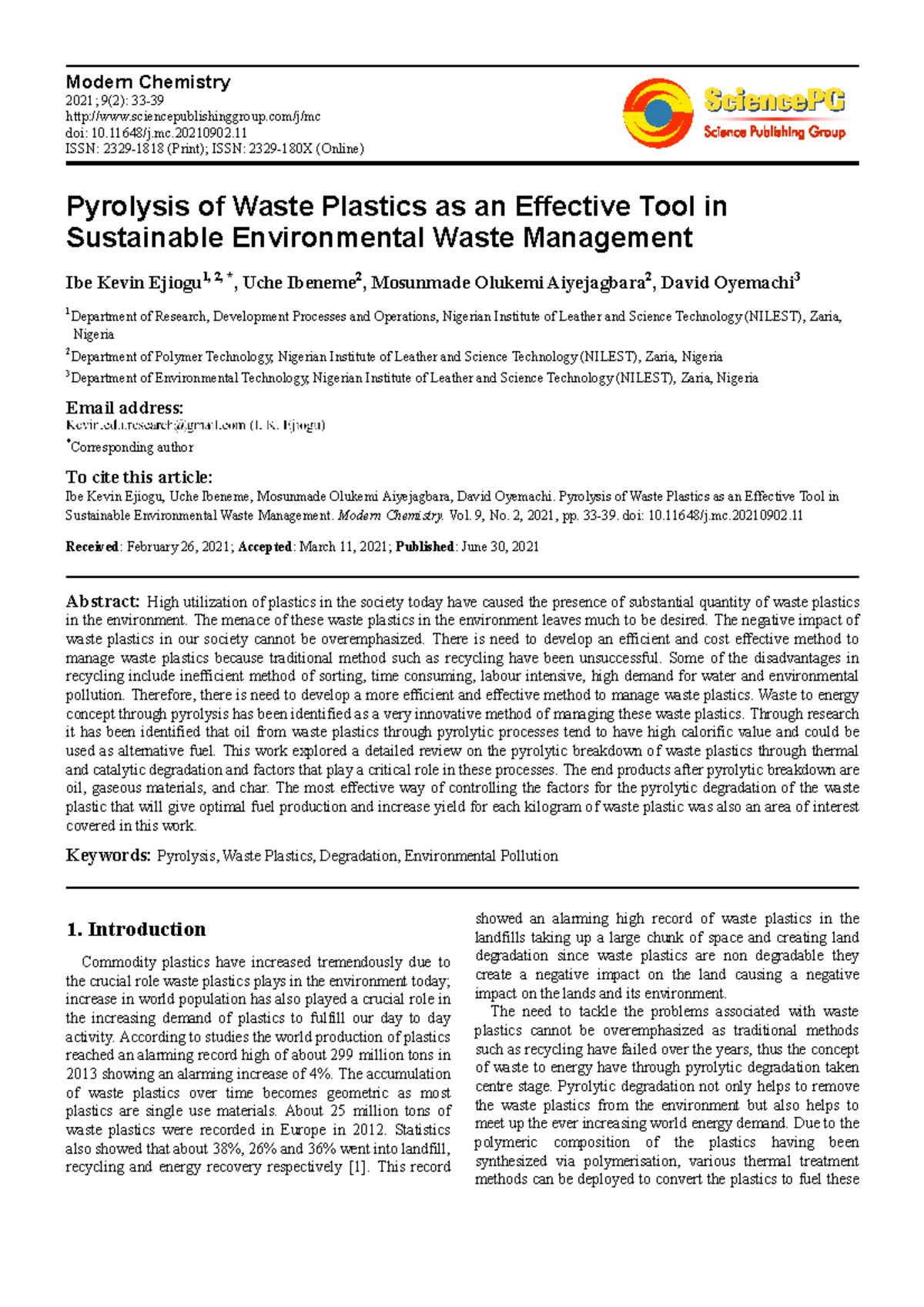 Pyrolysis of Waste Plastics: A Sustainable Approach to Waste Management ...