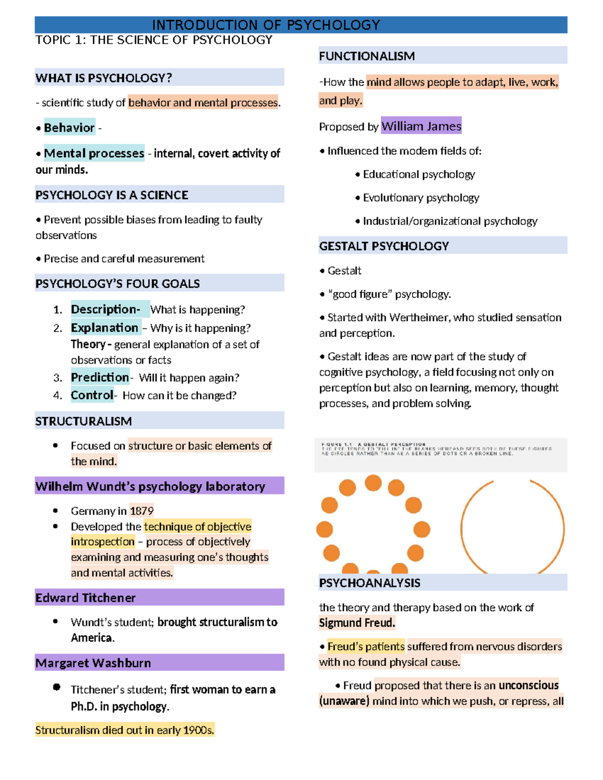 Lesson 1 science of psychology - TOPIC 1: THE SCIENCE OF PSYCHOLOGY ...