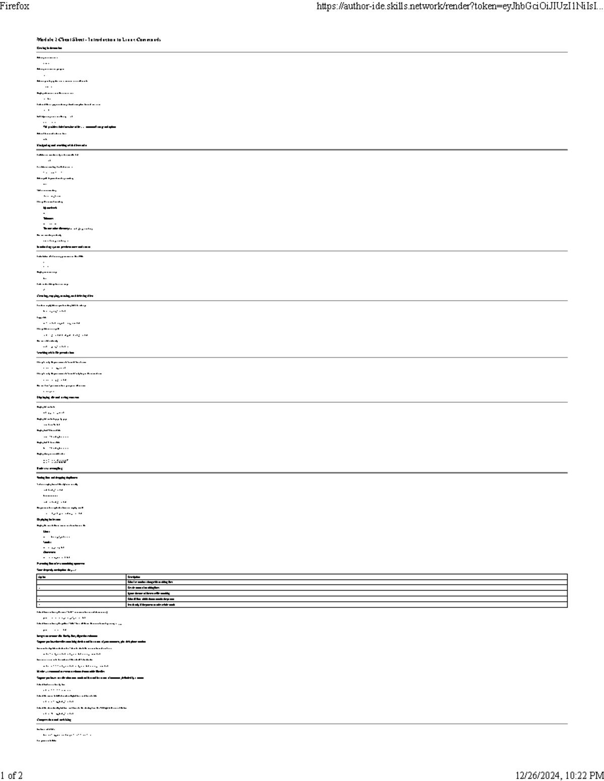 Linux Commands Module 2 Cheat Sheet for Quick Reference - Studocu