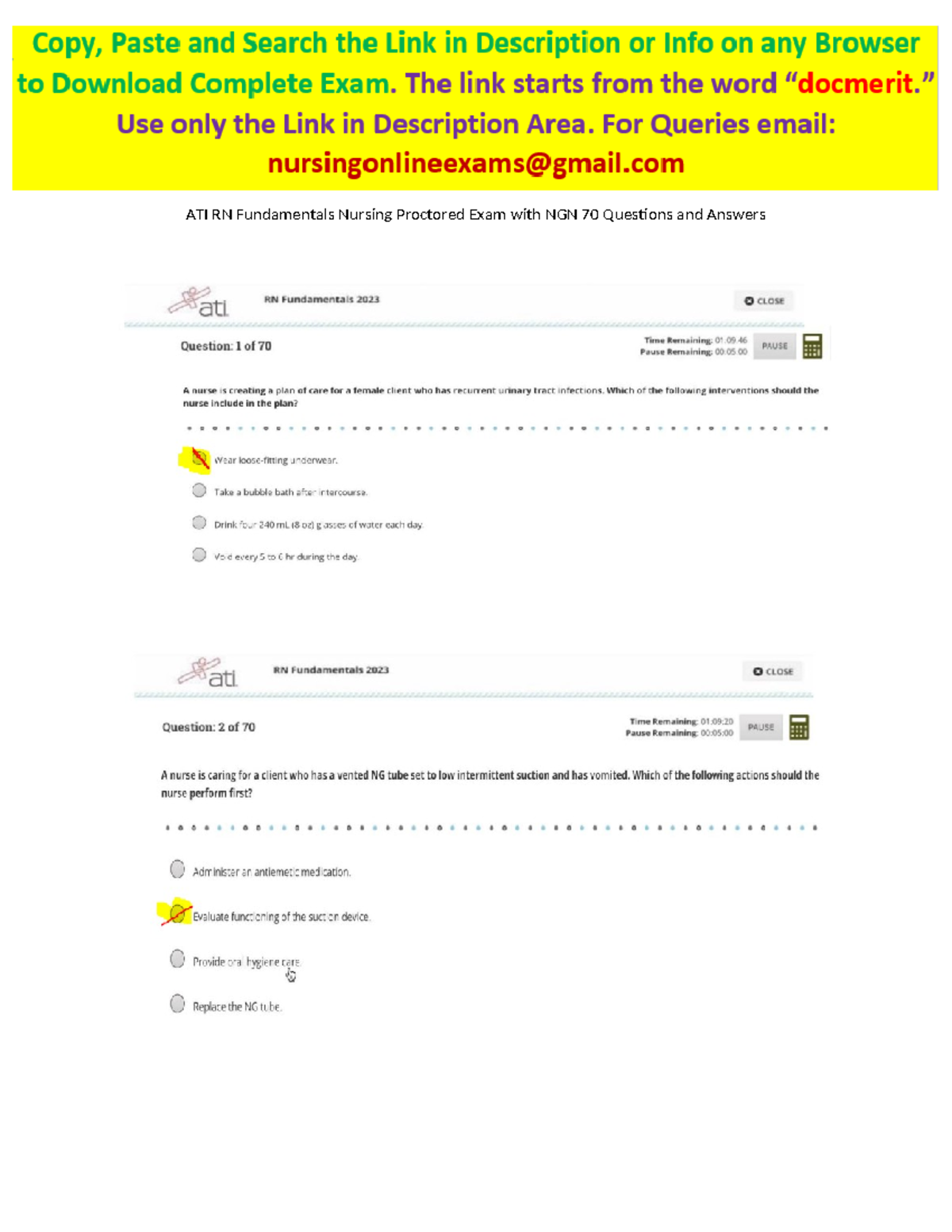 Pass Actual RN ATI Fundamentals Nursing Exam with NGN 2025 – 70 ...
