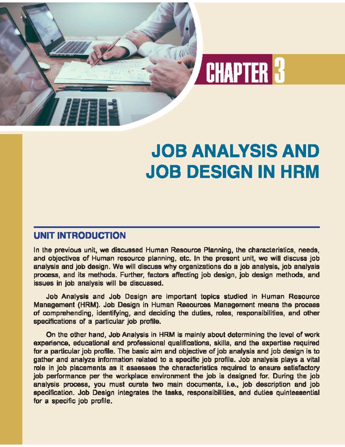 CHAPTER 3 JOB ANALYSIS AND JOB DESIGN IN HRM: A COMPREHENSIVE GUIDE ...