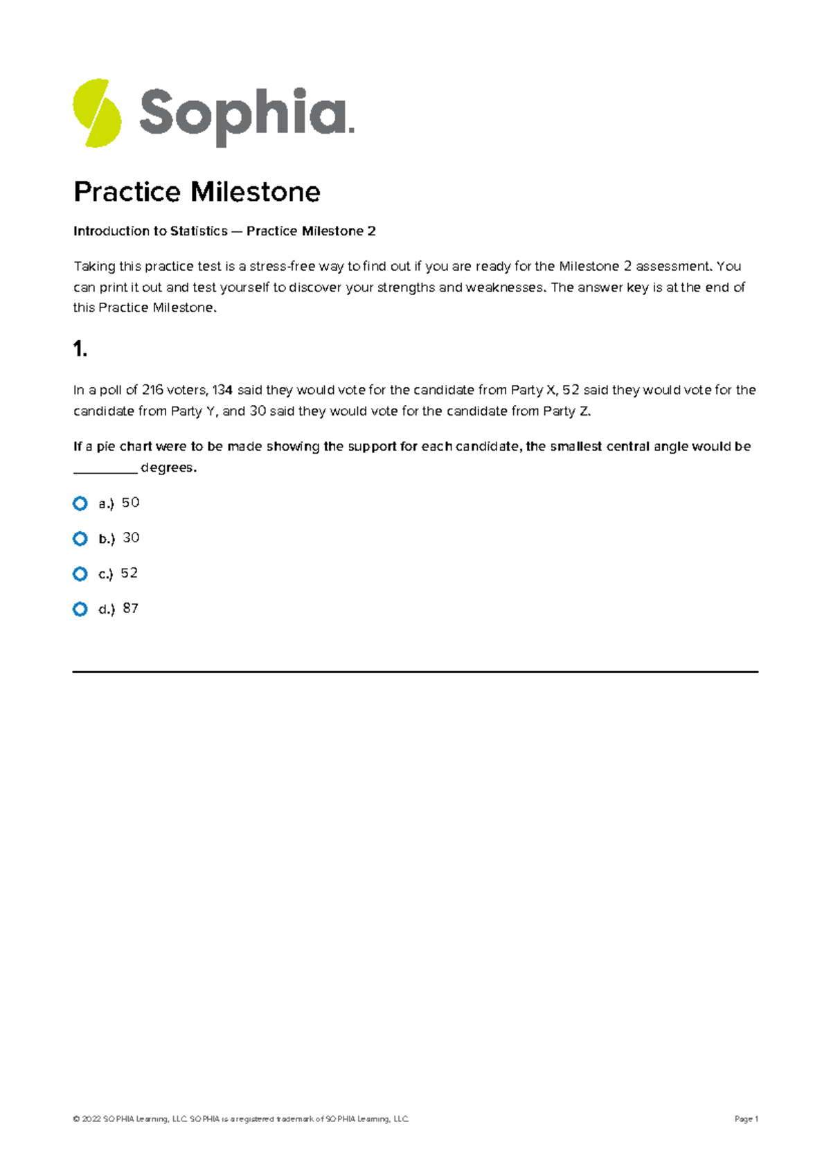 Stat1001 Unit 2 Practice Milestone Preparation Guide - Studocu