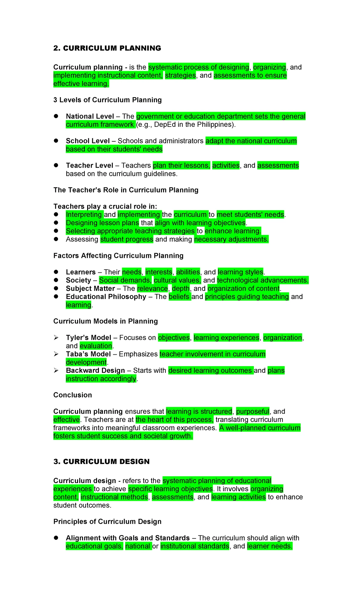 Reflection Paper on Facilitating Learner-Centered Teaching in BSED ...