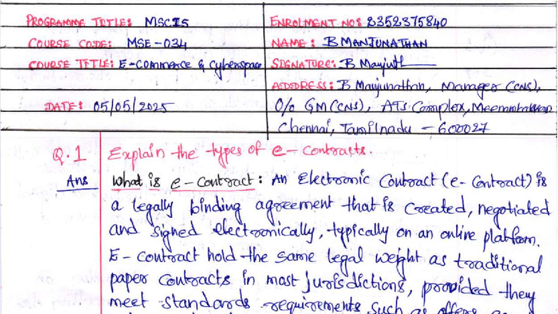 MSE-034 Previous Question Paper - Compressed Format - Studocu