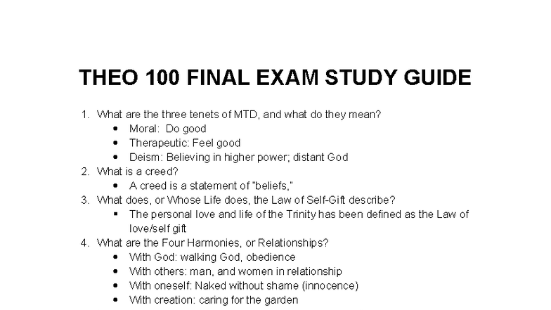 REL 100 FINAL EXAM STUDY GUIDE: Key Concepts and Themes - Studocu