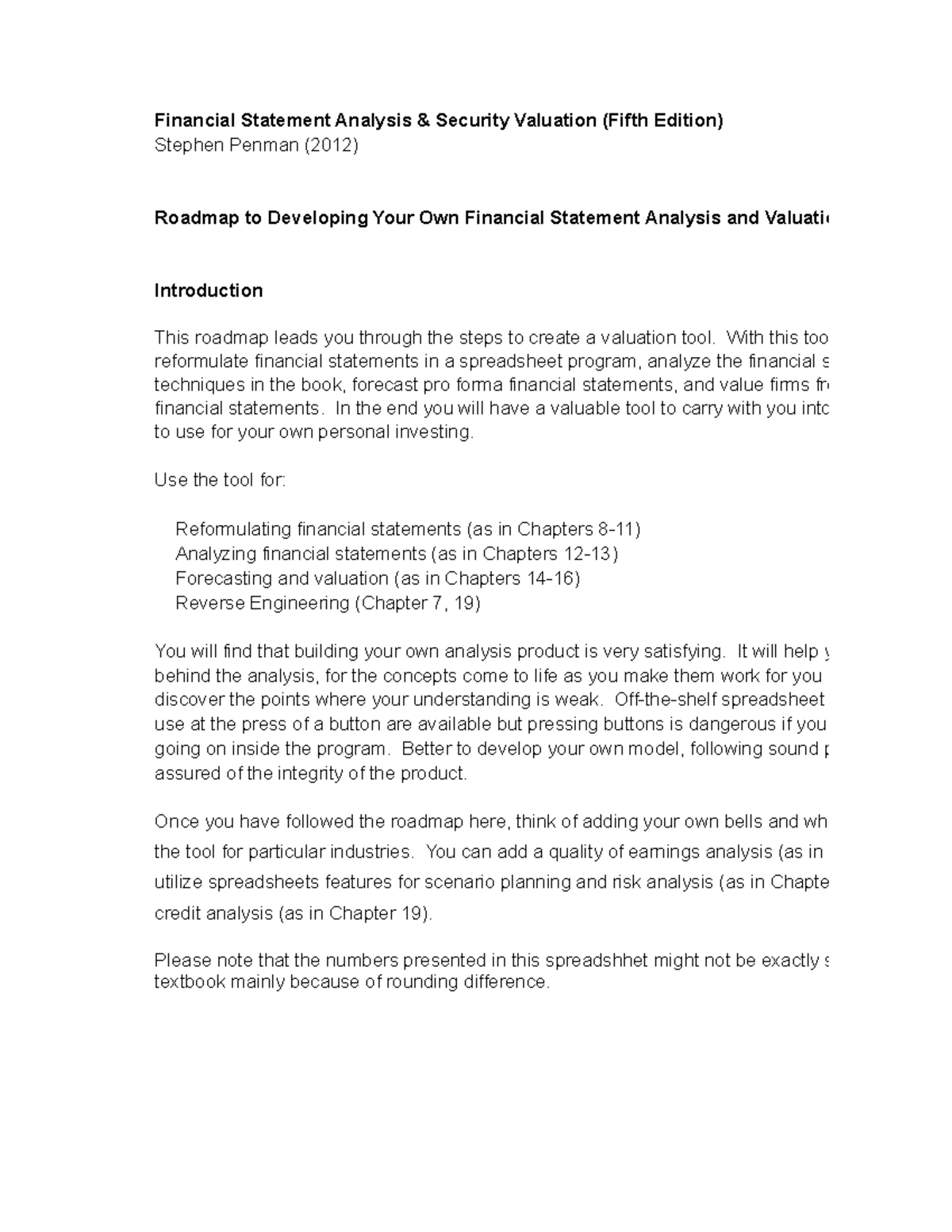 Financial Statement Analysis & Security Valuation - BYOAP May 2012 ...