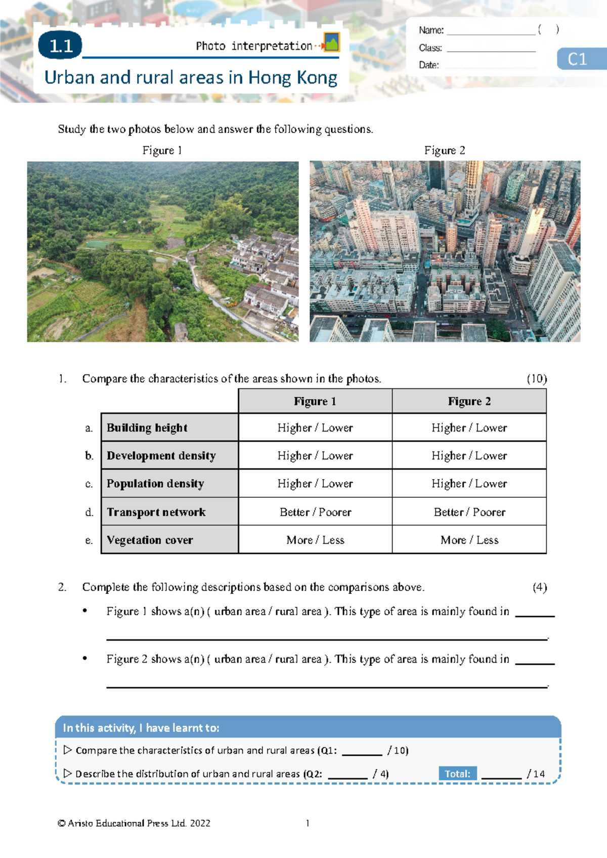 C1 MSE Eng - Urban Land Use Analysis and Characteristics in Hong Kong ...
