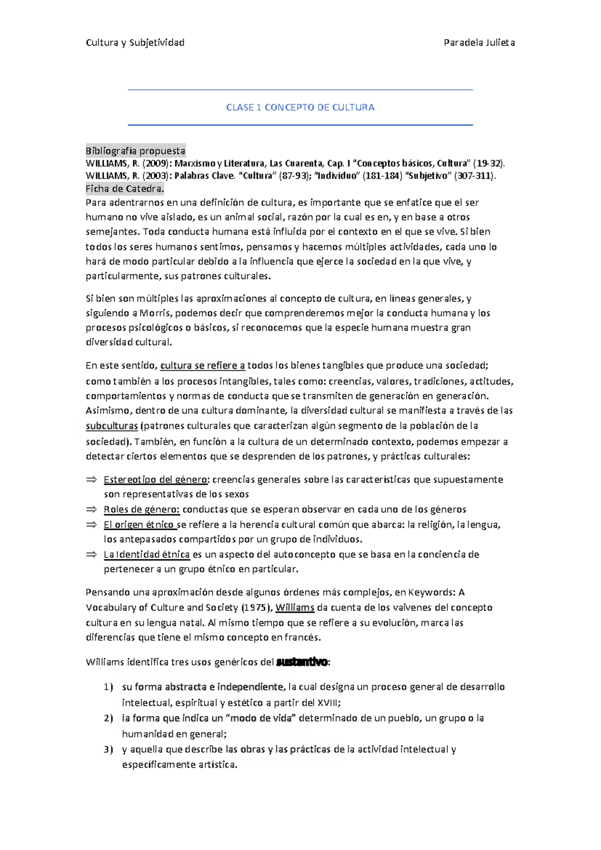 Resumen Cultura y Subjetividad - 1er Parcial en Ciencias Sociales - Document Preview
