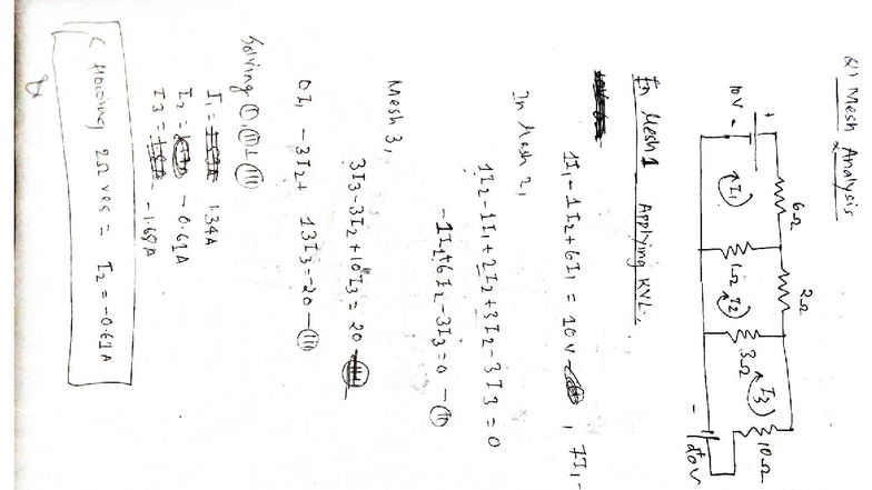 Onenew - to solve - Basic Electrical Engineering - Mesh Analyeis B 1 A5 ...