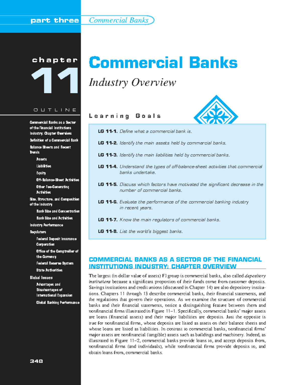 Chapter 11: Overview of Commercial Banks in the Financial Sector - Studocu
