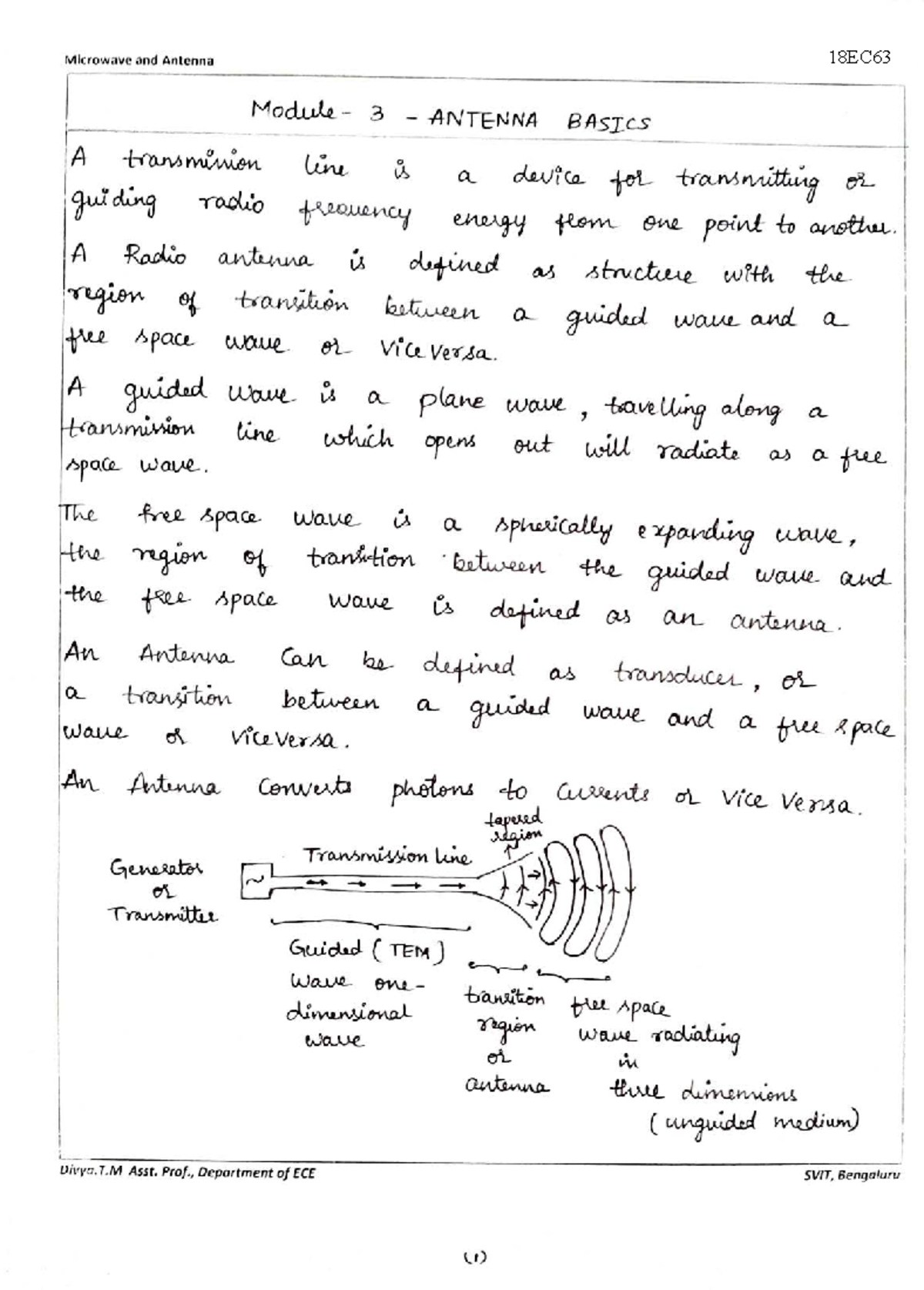 Module 3- Antenna basics - Microwave Engineering and Antenna Theory ...