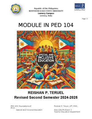 PED 106 Module 7 Assessment - Name: ESTRELLA, JOYCE G. Course/Year ...