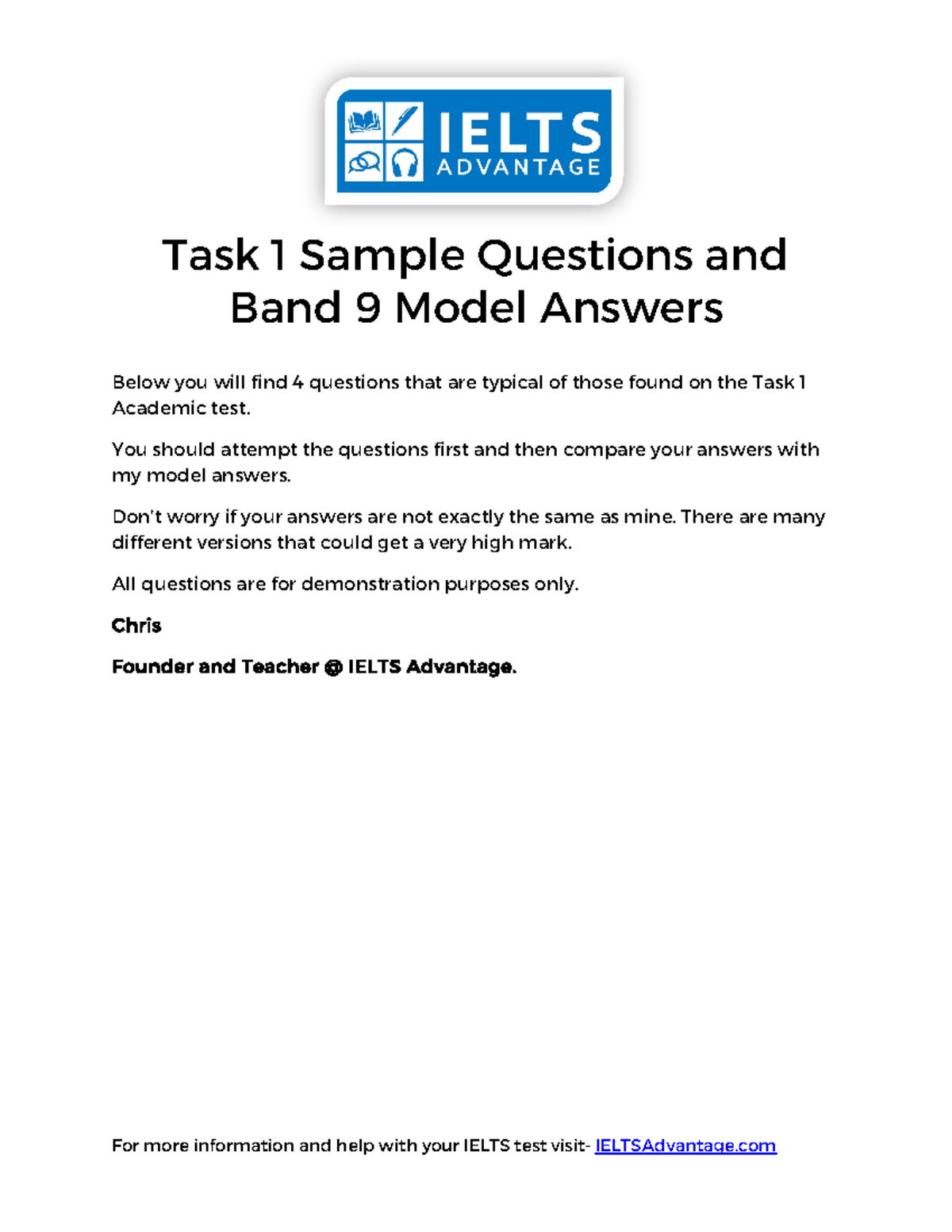 IELTS Academic Task 1 Band 9 Model Answers and Analysis - Studocu
