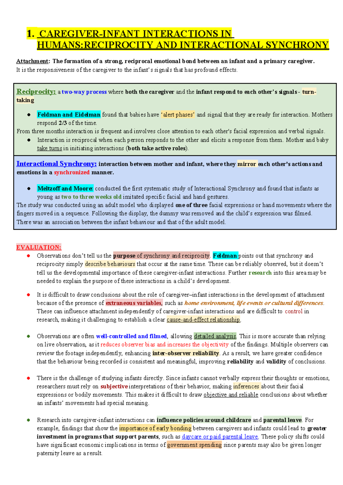 Attachment Notes: Interactions, Stages, and Influences on Development ...