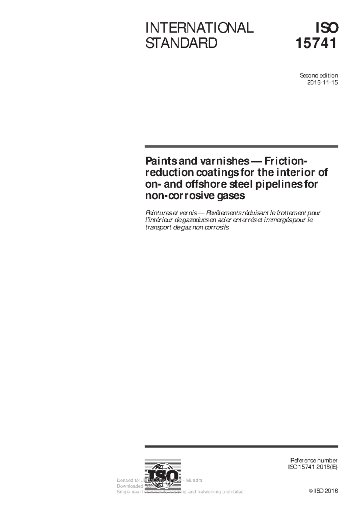 ISO 15741 16 pdf - skldhpisUDN - © ISO 2016 Paints and varnishes ...