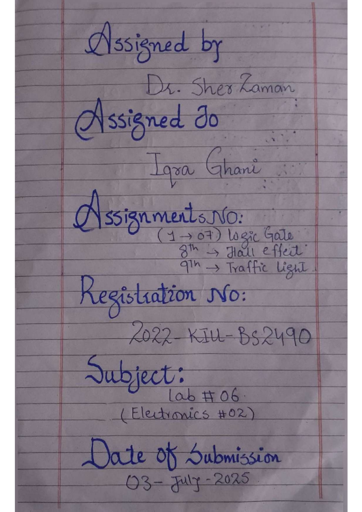 Lab Report: Logic Gates and Their Applications (Electronics Lab 06 ...