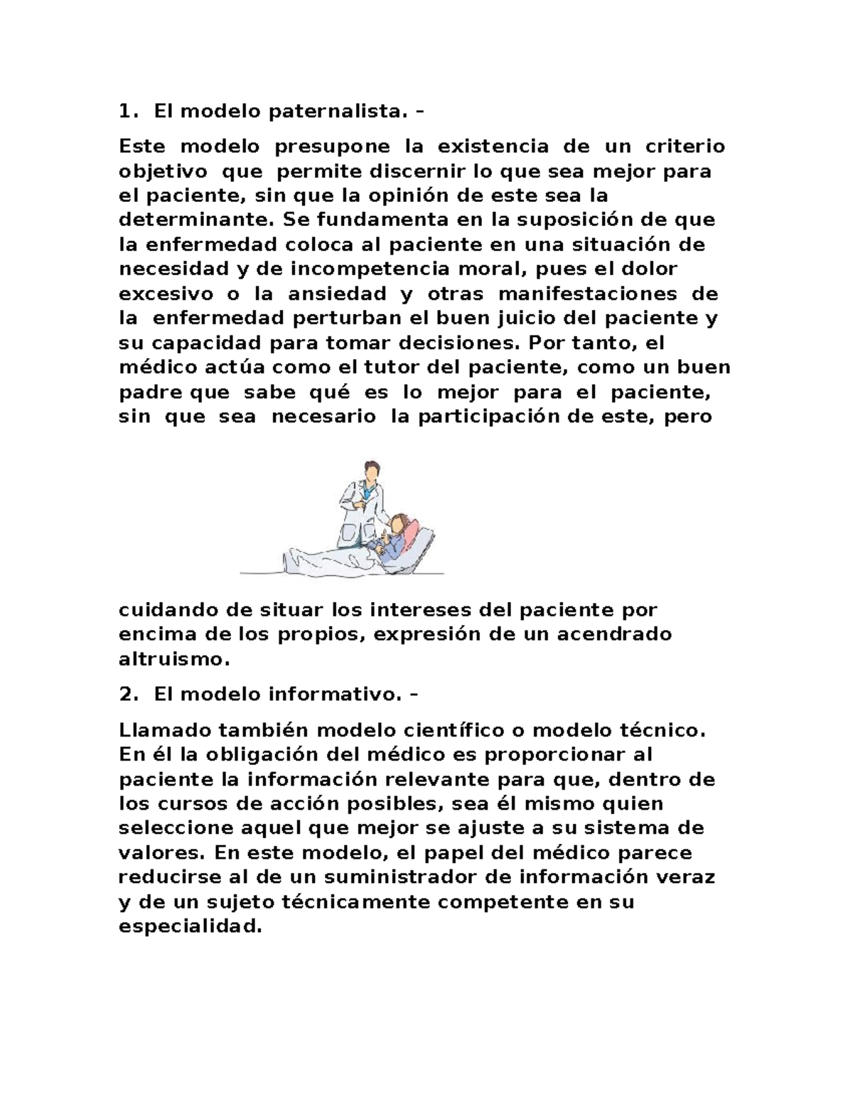 Modelos de relacion - repaso - El modelo paternalista. – Este modelo ...