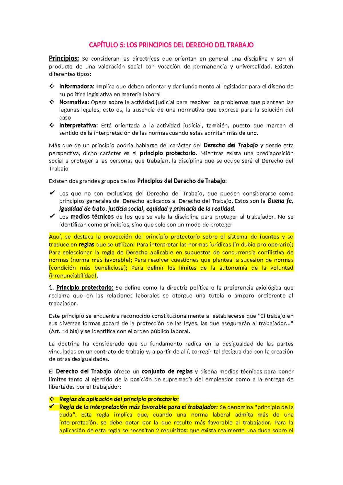 Resumen DE Primer Parcial - Derecho DEL Trabajo Y Seguridad Social ...