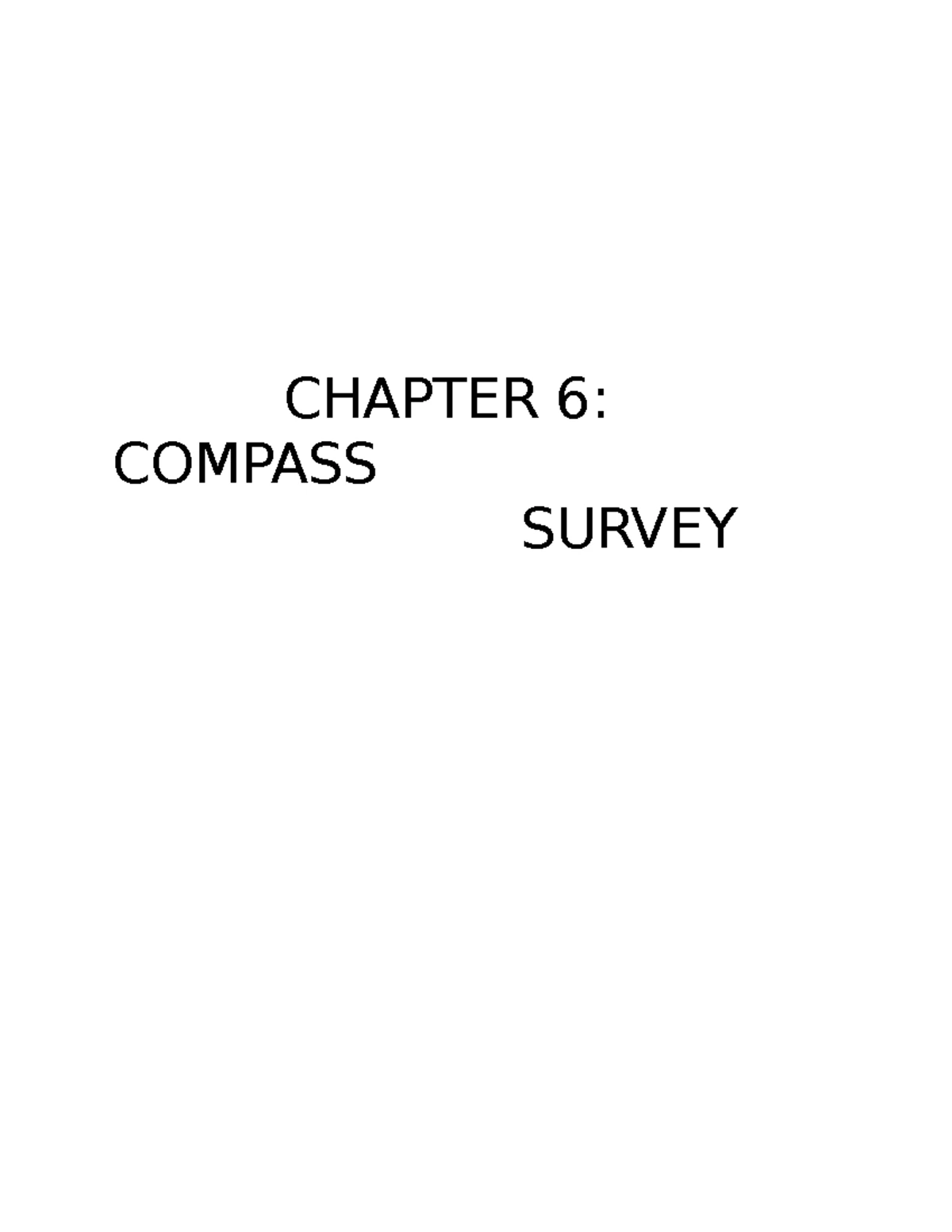CHAPTER 5: CHAIN SURVEY REPORT (CS 101) - Studocu