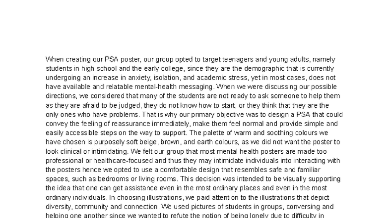 PSA Design for Mental Health Awareness: Targeting Teens & Students ...