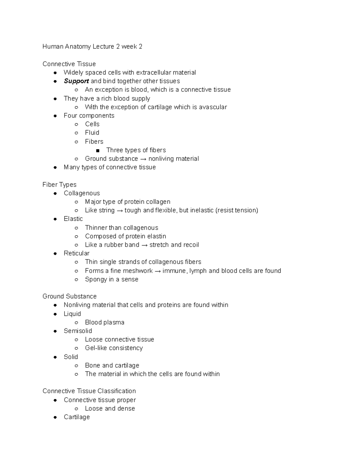Human Anatomy Lecture 2 week 2 - Human Anatomy Lecture 2 week 2 ...