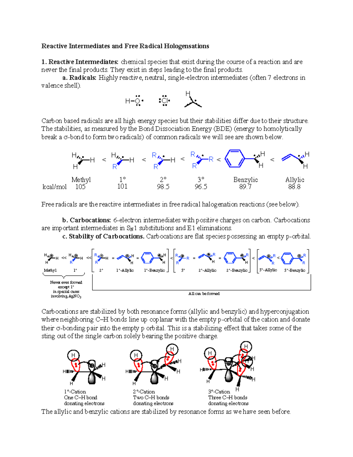 Free Radicals Study Guide - Reactive Intermediates and Free Radical ...