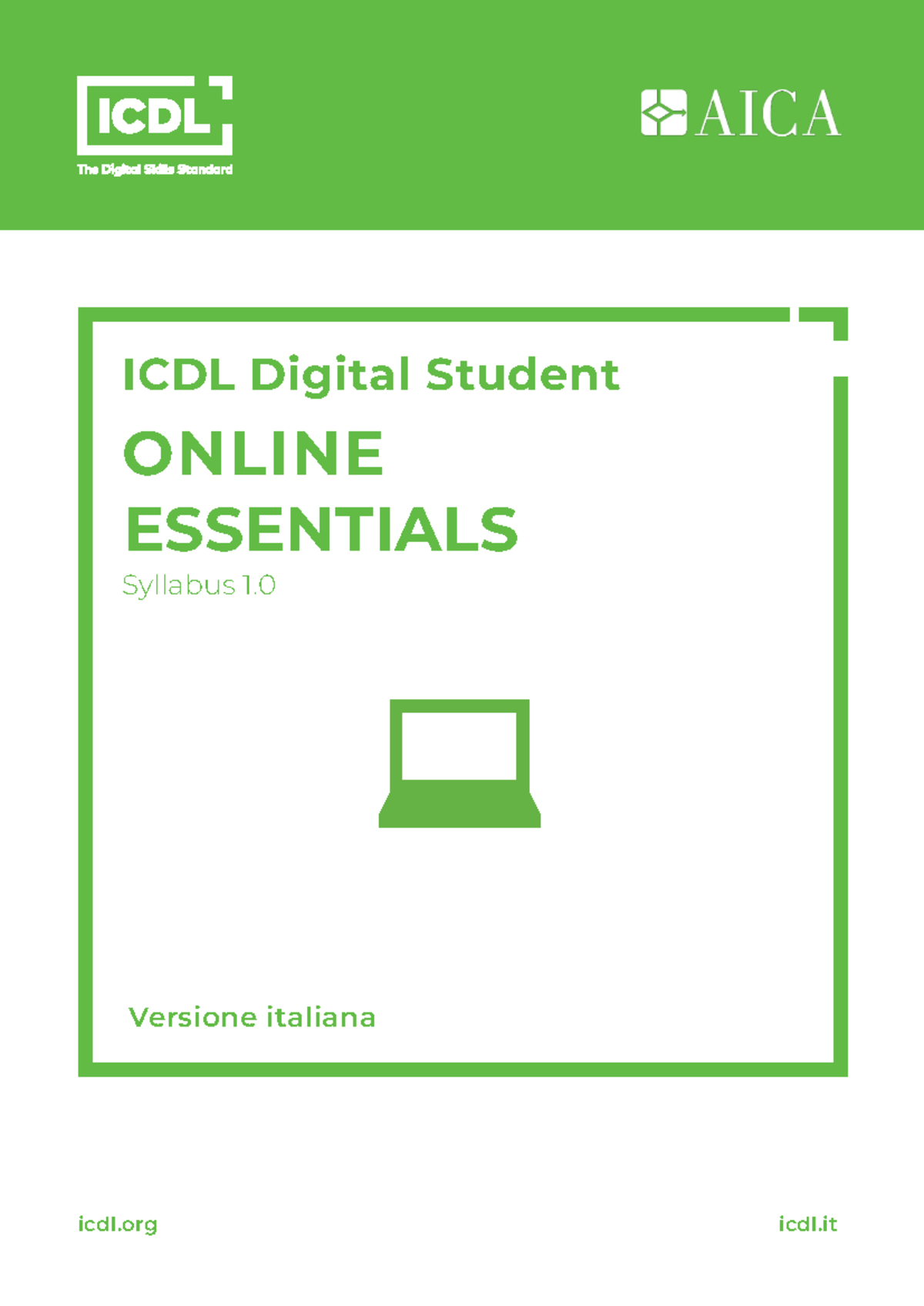 ICDL Online Essentials Syllabus 1.0 - Versione Italiana - Studocu